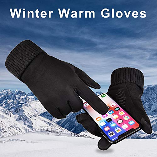 Maliyaw Guantes cálidos de Invierno Guantes a Prueba de Viento Resistentes al frío Guantes de Bicicleta de Deportes al Aire Libre Guantes Antideslizantes de Pantalla táctil
