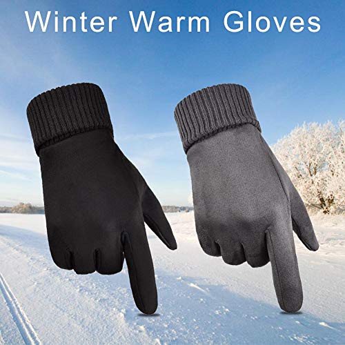 Maliyaw Guantes cálidos de Invierno Guantes a Prueba de Viento Resistentes al frío Guantes de Bicicleta de Deportes al Aire Libre Guantes Antideslizantes de Pantalla táctil