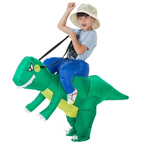 Mallalah Traje inflable de dinosaurio T-Rex Disfraces de Halloween Blow up Disfraces Adultos/Niños size Niños