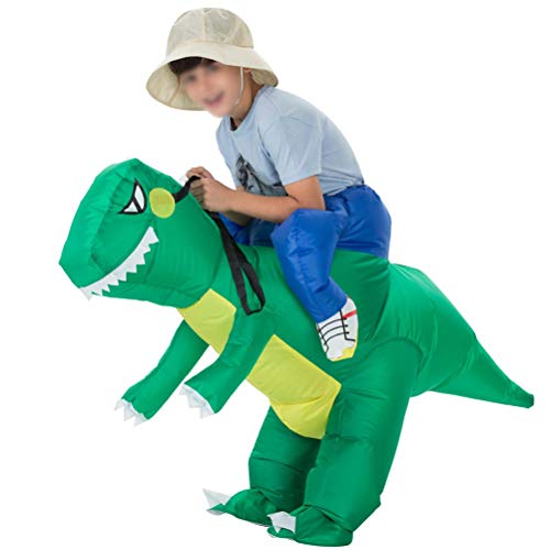 Mallalah Traje inflable de dinosaurio T-Rex Disfraces de Halloween Blow up Disfraces Adultos/Niños size Niños