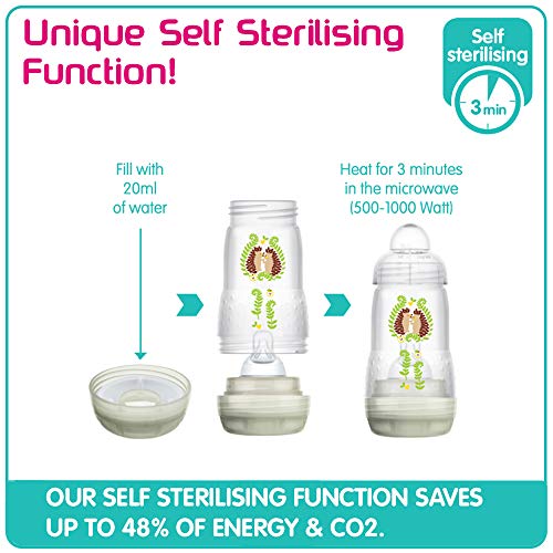 MAM Self Sterilising Anti-Colic bottle (130ml)