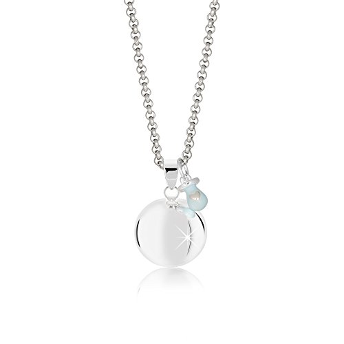 MAMIJUX® Llamador de ángeles con Chupete Celeste con Cadena de Acero 110cm