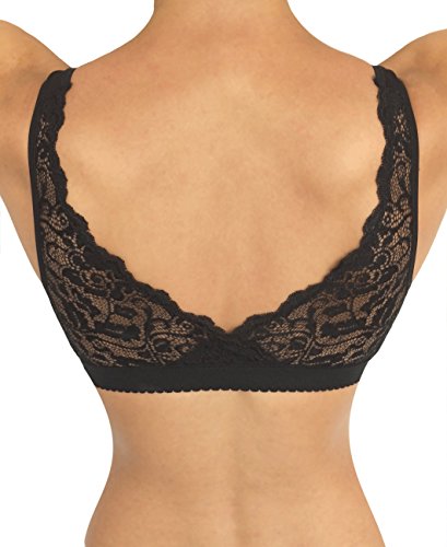 Mamma MIA Fashion PA0853 Sujetador de Lactancia Maternidad y Premamá Made in Italy de Algodón Hipoalergénico Suave Sujetador con Espalda Tipo Chaleco de Encaje sin Ganchos y Copas Preformadas sin Aro