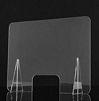 Mampara de metacrilato mostrador 5mm proteccion para oficinas mostradores manicura sobremesa material transparente (80x120)