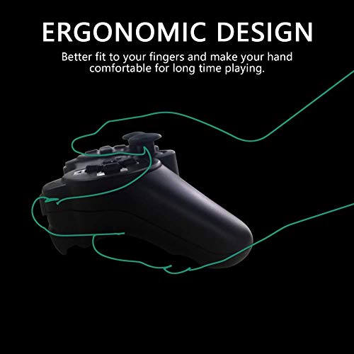 Mando PS3 inalámbrico Bluetooth PS3 Controller Doble vibración Six-Axis Mando a Distancia Joystick para Playstation 3 con Cable de Carga