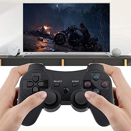 Mando PS3 inalámbrico Bluetooth PS3 Controller Doble vibración Six-Axis Mando a Distancia Joystick para Playstation 3 con Cable de Carga