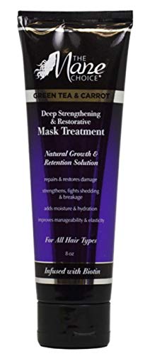 Mane Choice - Té verde y zanahoria - Tratamiento de mascarilla fortalecedora profunda, 8 oz y mantequilla - Apósito diario para el cabello, 8 oz