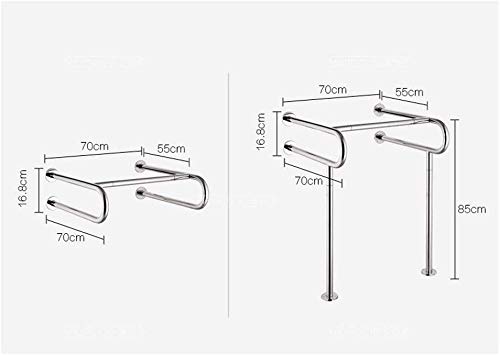 Mango para el baño, mango antideslizante para la barandilla de agua de la ducha, el apoyo pasamanos de acero inoxidable carriles de la antigua salida de baño antideslizante bañera, pasamanos en for...