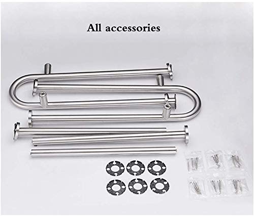 Mango para el baño, mango antideslizante para la barandilla de agua de la ducha, el apoyo pasamanos de acero inoxidable carriles de la antigua salida de baño antideslizante bañera, pasamanos en for...