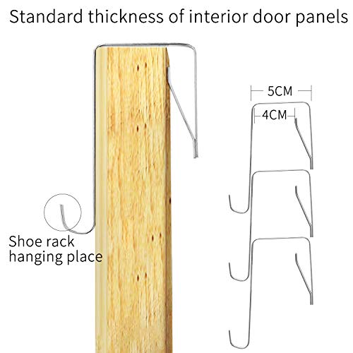 Mangotree Organizador de Zapatos para Colgar de la Puerta, organizadores de Zapatos para Puerta, 24 Bolsillos, Blanco y Transparente