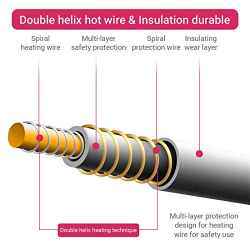 Manta Eléctrica Misiki Manta Térmica Cama de Apagado Automático 160 * 130cm Frazada Eléctrica Calienta para Espalda Cuello Lumbar 10 Niveles de Calefacción Protección Contra Sobrecalentamiento Lavable