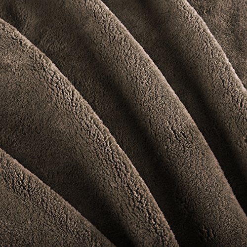 Manta Gräfenstayn® - Muchos tamaños y colores diferentes - Manta de microfibra Manta para sala de estar Manta para cama - Fibra polar de microfibra de franela (Marrón oscuro, 240x220 cm)