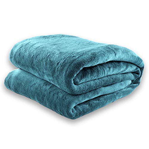 Manta Gräfenstayn® - Muchos tamaños y colores diferentes - Manta de microfibra Manta para sala de estar Manta para cama - Fibra polar de microfibra de franela (Marrón oscuro, 240x220 cm)