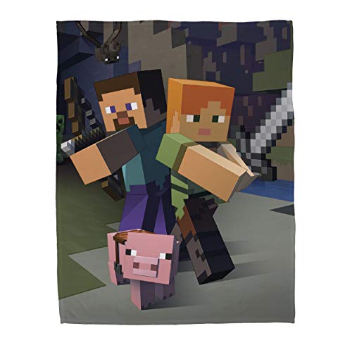 Manta oficial de Minecraft Goodguys de forro polar | Creeper Design super suave manta | perfecta para cualquier dormitorio