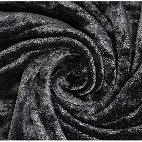 Manta Polar para sofá, Super Soft. Modelo Tíbet 190 X 130 cm. de Colores - Hogar y más - Negro