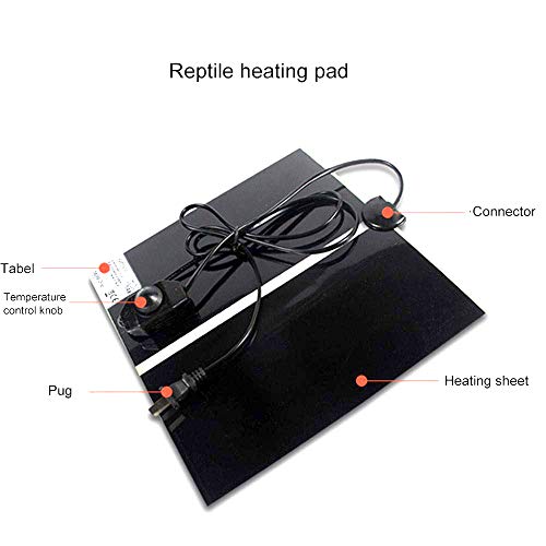 Manta Termica Calor Para Reptiles-Estera de Calefacción-Calentador Ajustable Para Reptile 5 W con Control de Temperatura de Reptiles,Tortugas, Serpientes, Lagarto, Gecko, Araña, Rastreador - C5001