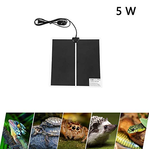 Manta Termica Calor Para Reptiles-Estera de Calefacción-Calentador Ajustable Para Reptile 5 W con Control de Temperatura de Reptiles,Tortugas, Serpientes, Lagarto, Gecko, Araña, Rastreador - C5001