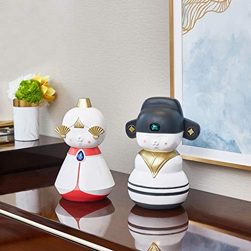 Manualidades Adornos de Modelado de Caracteres Coreanos Escultura Consumidor de Interiores y Exteriores y atmósfera Comercial Decoración (Tamaño : B: 15 cm × 14 cm × 28 cm)