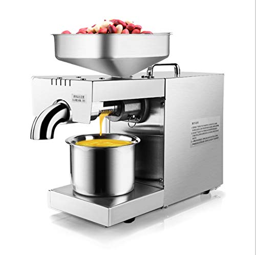 MAQRLT Cocina Prensa de Aceite, Semillas automática Tuerca Prensa de Aceite de Oliva máquina eléctrica automática Prensa de Aceite Extractor de Aguacate Coco Lino maní Castor