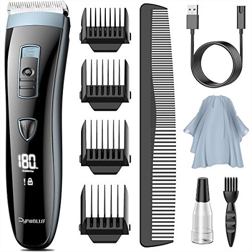 Maquina cortar pelo profesional, DynaBliss HG4100 maquina cortar pelo, kit para corte de cabello con carga USB, uso con cable o sin cable, ajuste de la longitud de corte
