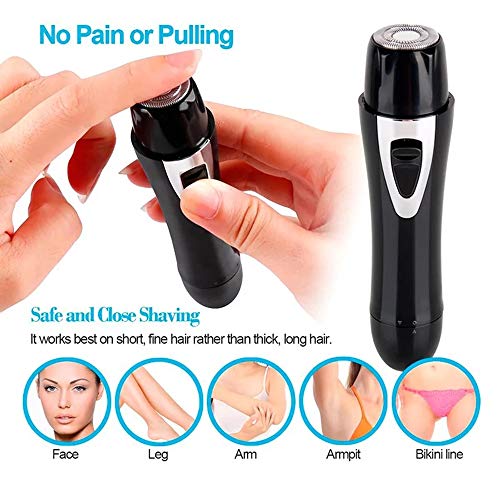 Máquina de afeitar eléctrica, DAREN&KIWI 4 en 1 USB Recargable Mujeres Facial Hair Shaver Bikini de cejas Body Trimmer Hair Trimmer Ladies Razor Kit (Negro)
