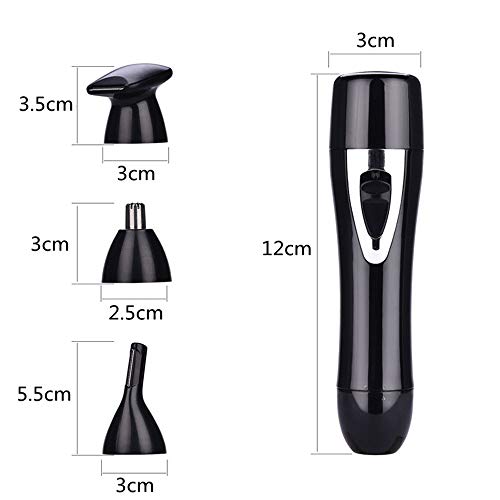 Máquina de afeitar eléctrica, DAREN&KIWI 4 en 1 USB Recargable Mujeres Facial Hair Shaver Bikini de cejas Body Trimmer Hair Trimmer Ladies Razor Kit (Negro)