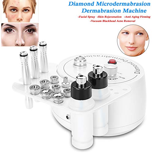 Máquina de Microdermoabrasión - Máquina de Dermoabrasión de Microdermoabrasión de Diamante 3 En 1 Instrumento de Belleza Facial para Uso Personal en el Hogar(EU)