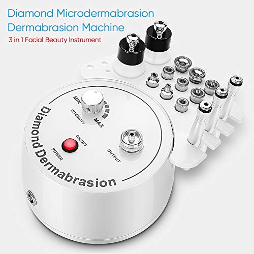 Máquina de Microdermoabrasión - Máquina de Dermoabrasión de Microdermoabrasión de Diamante 3 En 1 Instrumento de Belleza Facial para Uso Personal en el Hogar(EU)