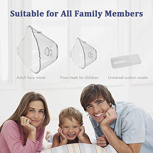 Máquina de Nebulizador Portátil Vapor Inhalador para tos Fría con Asma Pulmonar de Albuterol,Aerosol Nebulizador Inhalador para Niños Adultos con Máscara para Adultos/Niños, Boquilla de Succión