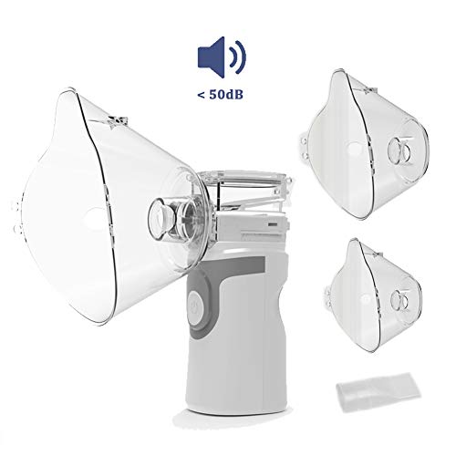 Máquina de Nebulizador Portátil Vapor Inhalador para tos Fría con Asma Pulmonar de Albuterol,Aerosol Nebulizador Inhalador para Niños Adultos con Máscara para Adultos/Niños, Boquilla de Succión