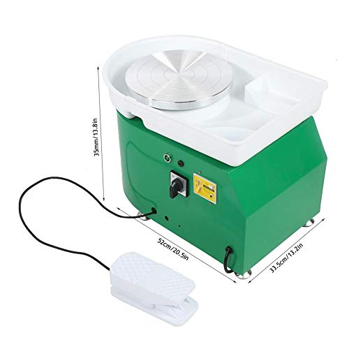 Máquina de Ruedas de Cerámica 350W 0-300r/min Rueda de Alfarería Herramienta de Conformación de Cerámica con Lavabo Ruido Bajo AC110V~220V