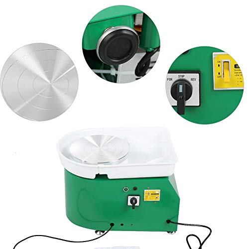 Máquina de Ruedas de Cerámica 350W 0-300r/min Rueda de Alfarería Herramienta de Conformación de Cerámica con Lavabo Ruido Bajo AC110V~220V