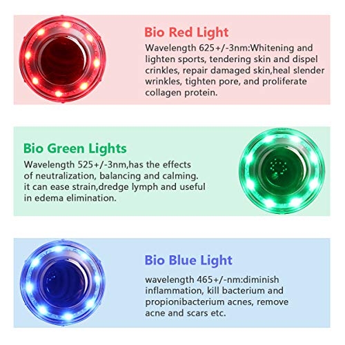 Máquina de ultrasonidos LED, CARRERA SPARK Apriete de la piel Luz LED Terapia de la piel Vibración ultrasónica Dispositivo de belleza para limpieza de iones