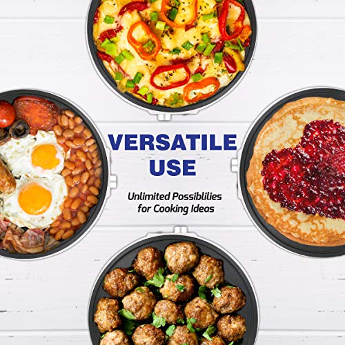 Máquina Eléctrica para Crepes de 30.5cm con Espátula de Madera de StarBlue - AC 220-240V 50/60Hz 1000W, Enchufe del Reino Unido, adaptador para Europa incluido