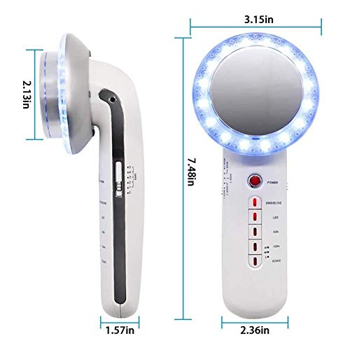 Máquina masajeadora adelgazante 6 en 1 Cavitación Vibración Luminoterapia Máquina de pérdida de peso Cuidado de la piel Equipo de belleza para rejuvenecimiento Estiramiento facial , Apparecchiature di