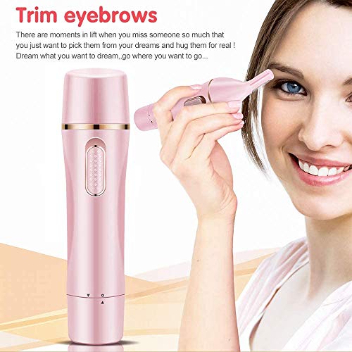 Maquinilla afeitar eléctrica mujer, afeitadora eléctrica recargable húmeda y seca para la axila del brazo, nariz, cabello y el área de la ceja, maquinilla afeitar personal sin dolor Bikini Razor