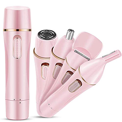 Maquinilla afeitar eléctrica mujer, afeitadora eléctrica recargable húmeda y seca para la axila del brazo, nariz, cabello y el área de la ceja, maquinilla afeitar personal sin dolor Bikini Razor