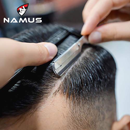 maquinilla de afeitar, afeitado barbero de corte recto, hombres profesionales/personales - Navaja de afeitar con mango de madera - bolsa de viaje negra