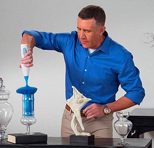 Marbeine - Cepillo de limpieza eléctrico eléctrico (360º, recargable, plumero eléctrico, inalámbrico, cepillo de empujador, para casa, oficina, color azul