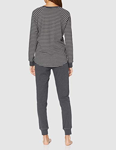 Marc O’Polo Body & Beach W-loungeset LS Crew-Neck Pijama, Gris (Anthrazit-Mel. 208), 46 (Talla del Fabricante: XX-Large) para Mujer