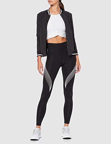 Marca Amazon - AURIQUE Bal181la18 - leggings deporte mujer Mujer, Negro (Black/White), 38, Label:S