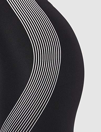 Marca Amazon - AURIQUE Bal181la18 - leggings deporte mujer Mujer, Negro (Black/White), 38, Label:S