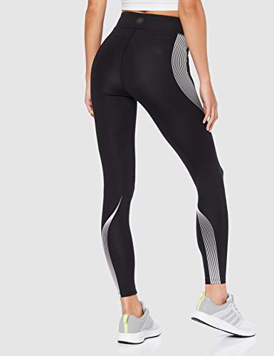 Marca Amazon - AURIQUE Bal181la18 - leggings deporte mujer Mujer, Negro (Black/White), 38, Label:S