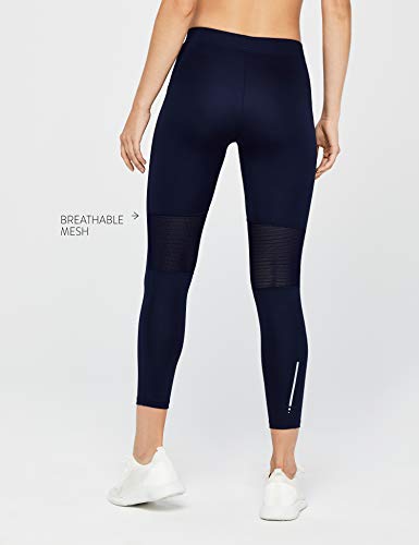 Marca Amazon - AURIQUE Leggings Deporte Petite Mujer, Azul (Navy), 36, Label:XS