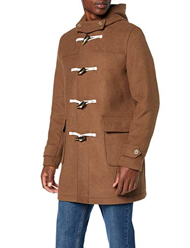 Marca Amazon - find. Abrigo Estilo Trenca de Lana Hombre, Marrón (Camel), M, Label: M