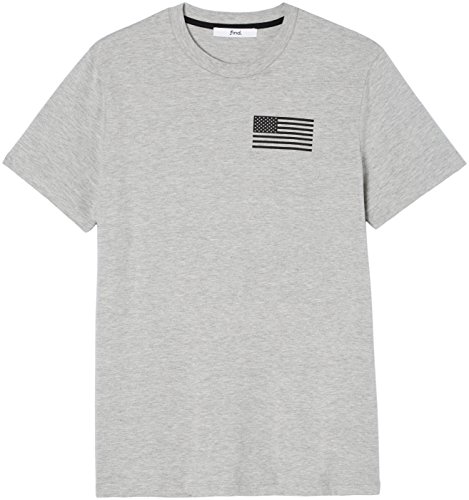 Marca Amazon - find. Camiseta Bronx para Hombre, Gris (Grey Marl 003), M, Label: M