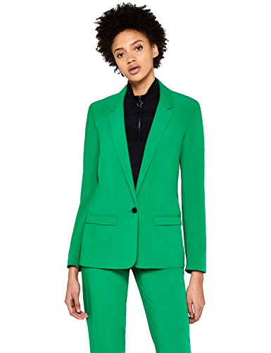 Marca Amazon - find. Chaqueta de Traje Entallada Mujer, Verde (Green), 40, Label: M