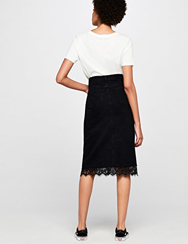 Marca Amazon - find. Falda Mujer, Negro (Black), 40, Label: M