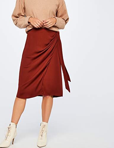 Marca Amazon - find. Falda Mujer, Rojo (Red), 42, Label: L