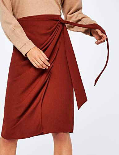 Marca Amazon - find. Falda Mujer, Rojo (Red), 42, Label: L